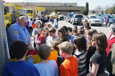Mancelona Fire District teaches fire safety at Middle School